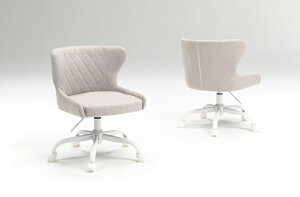 昇降式キャスター付き回転チェア ギャラリー BK/GY/BL/PI 4色対応 W60×D57×H73〜81(SH41〜48)cm シンプル デスクチェア おしゃれ 布張り【組立品】