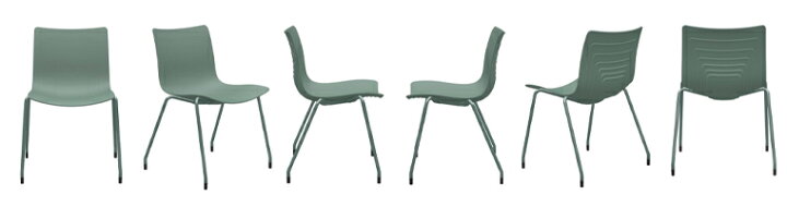 楽天市場】5 WAVE CHAIR 【5W-1-PP 4本脚椅子】 W520×D500×H795 