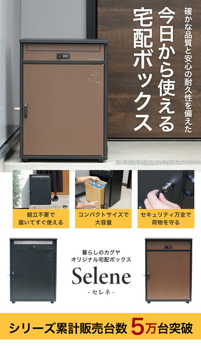 楽天市場】宅配ボックス ポスト 一体型 戸建 コンパクト 大容量46L 