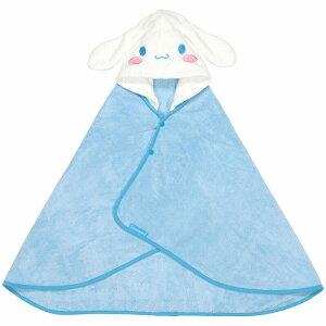 バスタオル バスポンチョ フード 付き 吸水 かわいい キャラクター サンリオ シナモロール ( シナモン タオル キッズ 子供用 速乾 髪の毛 速乾タオル 吸水タオル ポンチョ マイクロファイバ