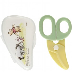 離乳食 フードカッター くまのプーさん ( プーさん 離乳食ハサミ ベビーフードカッター ケース付き 赤ちゃん 食べ物 はさみ キャラクター グッズ 出産祝い 持ち運び ベビー 離乳食カッター