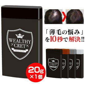 【★100円OFFクーポン対象】【メール便 送料無料】 ウェルシークレット 薄毛 薄毛隠し ハゲ隠し はげ隠し ウェルシー 20g×1個 増毛 薄毛 粉 パウダーハゲ ふりかけ かける 薄毛 ハゲ 繊維 髪 隠す 対策 男性用 女性用 ボリューム WEALTHY CRET ウェルシー クレット