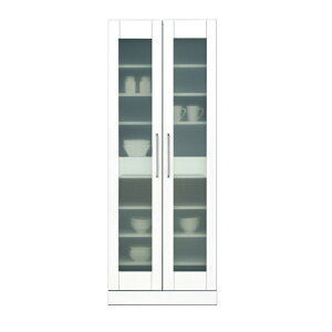 送料無料 KU 幅70cm 収納庫 収納食器棚 ホワイト収納庫 いろいろ収納 艶ありホワイトカラー 前板エナメル塗装 選べる幅4サイズ 日本製