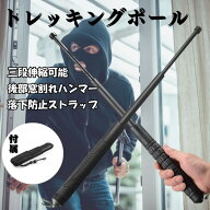 【5と0のつく日★全品P5倍！最大2,000円OFFクーポン】レッキングポール 3段伸縮式護身用スティック 窓割…