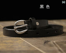 レザーベルト レザー オシャレ 17 cm 細かい トップ 層 牛革 ピン バックル 小さい ベルト レトロ 狭い レディース 夏の ズボン 革 装飾