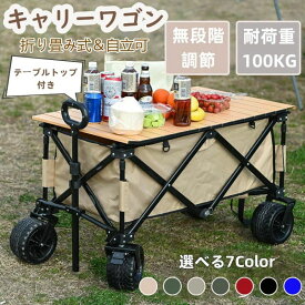 取っ手付き 折りたたみ 天板付き 自立式 マルチキャリー 頑丈 ストッパー付き 軽量 カバー取り外し 超大容量 子供 キャリーカート キャリーワゴン アウトドア キャリーワゴン+テーブル キャンプ用品 新作 買い物 持ち運び便利 運動会