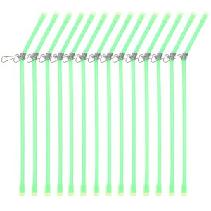 INOOMP パイプ天秤 ストレート 20本入り 釣り用品 軽量 発光 グリーン