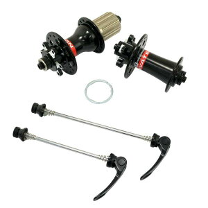 NOVATEC D791SB + D792SB MTB 32 Hole Disc Hubs w/Skewers,1 Pair, Black, NA2154