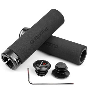 HEROUT 自転車 グリップ ハンドルグリップ スポンジ ベタベタしない 握りやすい 快適 衝撃吸収 滑り止め 超軽量 取り付け簡単 内径22.2mm クロスバイク マウンテンバイク MTB BMX 折りたたみ式自