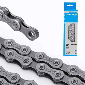 チェーン(8/7/6スピード) 変速自転車チェーンだ CN-HG40 チェーンピン仕様 6/7/8S 116L 軽量化 シルバー