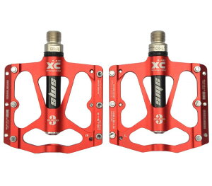 UPANBIKE 自転車ペダル 2個セット ペダル 超軽量 耐久性 アルミ合金製 ベアリング3個搭載 9/16 フラットペダル MTBとBMX向け