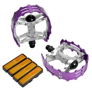 Wellgo Old school BMX MTB XC-II Bear Trap 9/16 Bicycle Pedals, Purple, WE2967