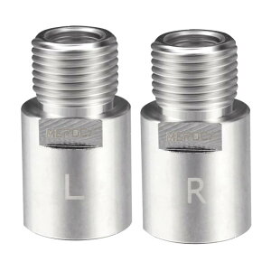 Kigauru 1ペア 自転車 ペダル エクステンダー クロムモリブデン鋼 自転車ペダルスペーサ アダプター CNC機械加工 簡単なインストール スレッドペダル バイクアクセサリー シルバー