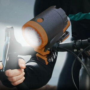 自転車ヘッドLEDライト IP44防水 自転車ランプ 懐中電灯 ハンドクランプ付き・マグネット取り付け可能 アウトドアライト アームフリー 3つモード色温度切替 Type-C充電式 電池内蔵 長時間連続