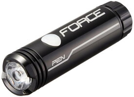 FORCE(フォース) 自転車用 ヘッドライト PEN 200ルーメン USB充電式 ブラック 113mm×27Φ 80105