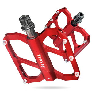 【Travay】自転車ペダル フラットペダル 超軽量 滑り止め ベアリングシール チロードバイク/クロスバイク/mtb/シティーサイクル各種自転車交換可能 9/16イン(2個セット)