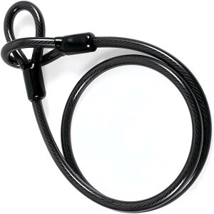 自転車 鍵 ワイヤー バイク ワイヤーロック 延長ケーブル 1.5m 高切断対抗 防水 錆びにくい 多用途ロック ロードバイク 駐輪場 丈夫 頑丈 盗難防止 (黒)