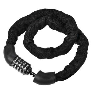 SZSL チェーンロックバイクロック 自転車ロック 盗難防止 全長90CM コンパクト 軽量 頑丈 カギ不要 ナンバーロ ック自由設定 ブラック (φ直径4.5mm)