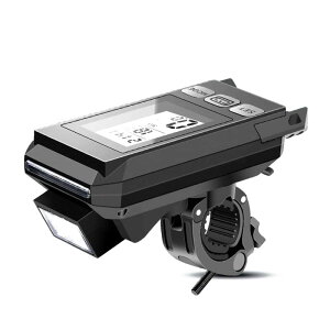 Hosioe 多機能自転車サイクリング スピードメーター ライトとホーン付き自転車スピード メーター USB 充電式防水自転車スピードメーター フルスクリーン バックライト サイクリング アクセ