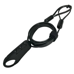 L−STAR LOCK#2 4×1800BK 自転車 鍵 ロック ワイヤー 3桁 180cm 黒 ブラック キズが付きにくい シリコンカバー