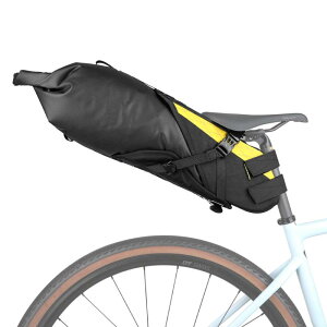 Rhinowalk 防水自転車サドルバッグ 大容量 自転車バッグ シート下バッグ 防雨 マウンテンバイク ロードバイク シートバッグ 自転車バッグ プロ仕様 サイクリングアクセサリー - ブラック