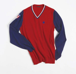 �f�}���L De Marchi ���]�� ���[�h�o�C�N �N���V�b�N �C�^���A�� USA SWEATER BLUE/RED S�T�C�Y 8012391404055