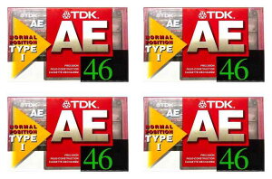 TDK �J�Z�b�g�e�[�v AE 46�� 4�{ �Z�b�g AE-46X4F