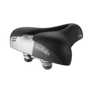 Selle Italia T 2 Flow Saddle, Black/Hi-Viz 141�m���s�A���n