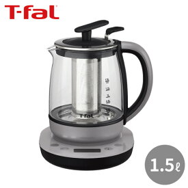 【母の日早期特典!ハンカチプレゼント!】ティファール T-fal 電気ケトル テイエール 1.5L BJ813DJP 保温 湯沸かし器 温度コントロール ガラスケトル 耐熱強化ガラス 緑茶 紅茶 茶こし付き