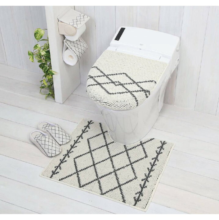 高額売筋 ハンドメイド トイレマットトイレットペーパーホルダーカバー ダメージデニム風×ブルー系 トイレットペーパーホルダーカバー