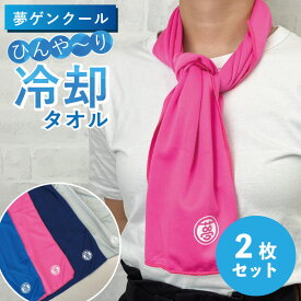 夢ゲンクールタオル 2枚 M-CT19 コパ・コーポレーション 31×100cm 瞬間冷却 UPF50+ 紫外線遮蔽率95% UVカット ひんやり 冷たい 熱中症対策 スポーツ 日焼け防止 洗濯OK クーリングタオル 冷感タオル 冷却タオル ひんやりタオル プチギフト
