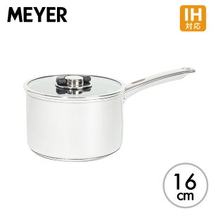 マイヤー スターシェフ4 片手鍋 16cm MSC4-S16鍋 なべ 蓋付き IH対応 IH ih ガス ガス火ステンレス ステンレス鍋 ふっ素樹脂加工焦げ付きにくい お手入れ簡単 頑丈 シルバーキッチン 料理 調理 PFOA