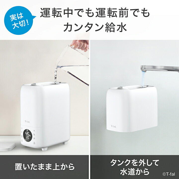 楽天市場】ティファール 加熱超音波式加湿器 スチーム アンド ミスト L  