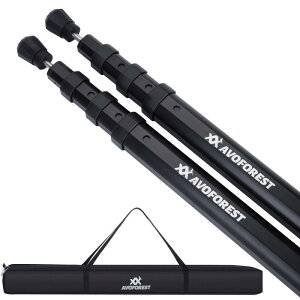 AVOFOREST �^�[�v�|�[�� �L�k�� ���p �e���g�|�[�� ����(170cm~220cm / 230cm~280cm) 5CM�Ԋu�����\ �y�������ꂽA6061�A���~���z 2�{�Z�b�g �G���h�L�����v�E ��p���[�o�b�O�t�� �L�����v �A�E�g�h�A