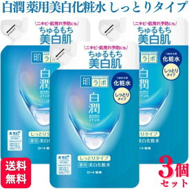 【3個セット】 ロート製薬 肌ラボ 白潤 薬用美白化粧水 しっとりタイプ つめかえ用 170ml 化粧水