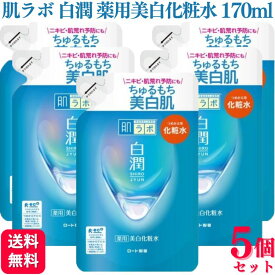 【5個セット】 ロート製薬 肌ラボ 白潤 薬用美白化粧水 つめかえ用 170ml 化粧水