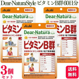 【3個セット】 アサヒグループ食品 ディアナチュラスタイル ビタミンB群 60日分 サプリメント 国内