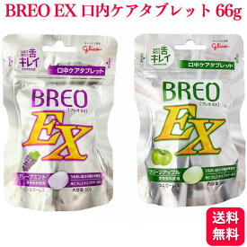 グリコ ブレオEX 口内ケアタブレット グリーンアップル グレープミント 66g BREO EX