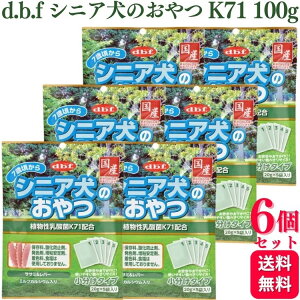 【6個セット】 デビフペット シニア犬のおやつ 植物性乳酸菌K71配合 100g デビフ おやつ