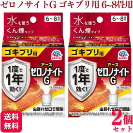 【第2類医薬品】【2個セット】 アース製薬 ゼロノナイトG ゴキブリ用 くん煙剤 6～8畳用 ゴキブリ