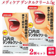 【第2類医薬品】【2個セット】 森下仁丹 メディケア デンタルクリーム 5g 口内炎