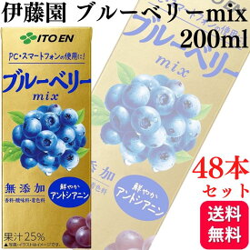 【48本セット】伊藤園 ブルーベリーミックス 200ml エコパック