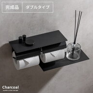 【5/14まで最大3,500円OFFクーポン配布中】 トイレットペーパーホルダー 2連 ダブル シングル 賃貸 天板 …