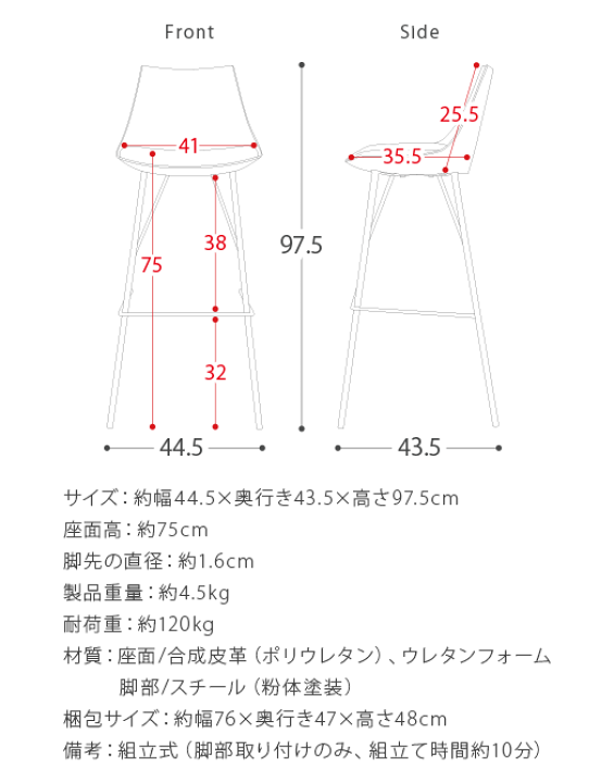 楽天市場】カウンターチェア 2脚セット 背もたれ付き おしゃれ