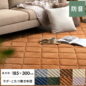 【3%OFFクーポン配布中】 185×300cm こたつ敷き布団 こたつ 敷き布団 ラグ 冬 暖かい おしゃれ 厚手 極厚 マット ホットカーペットカバー ホットカーペット対応 床暖房対応 らぐ こたつ布団 コ