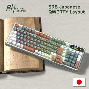 �y���Ԍ���20%OFF�zRK ROYAL KLUDGE S98JP ���C�����X���J�j�J���L�[�{�[�h�X�}�[�g�f�B�X�v���C���m�u�t���A���{��QWERTY ���C�A�E�g