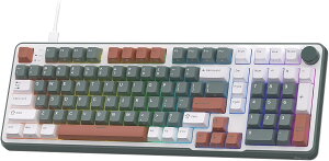 ���{���� RK ROYAL KLUDGE C98JP HE 8K �Q�[�~���O�L�[�{�[�h�A�z�[�����ʎ��C�X�C�b�`�A���{��QWERTY���C�A�E�g