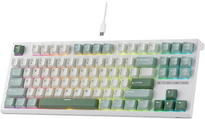 RK ROYAL KLUDGE C87 HE ���s�b�h�g���K�[ �Q�[�~���O�L�[�{�[�h�A87�L�[ TKL �L�� RGB ���J�j�J���L�[�{�[�h�A�z�[�����ʎ��C�X�C�b�`�L�[�{�[�h�A�A�N�`���G�[�V�����|�C���g�����\�A8K Hz �|�[