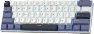 RK ROYAL KLUDGE RK61 ���C�����X���J�j�J���L�[�{�[�h�A60% �g���v�����[�h BT5.0/2.4G/USB-C �R���p�N�g�Q�[�~���O�L�[�{�[�h�APBT�L�[�L���b�v�A�v���\�t�g�E�F�A�A�z�b�g�X���b�v�Ή��J�X�^���X�C