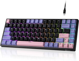 RK ROYAL KLUDGE RK84 �L�� 75% TKL RGB �z�b�g�X���b�v�Ή����J�j�J���Q�[�~���O�L�[�{�[�h�AUS QWERTY